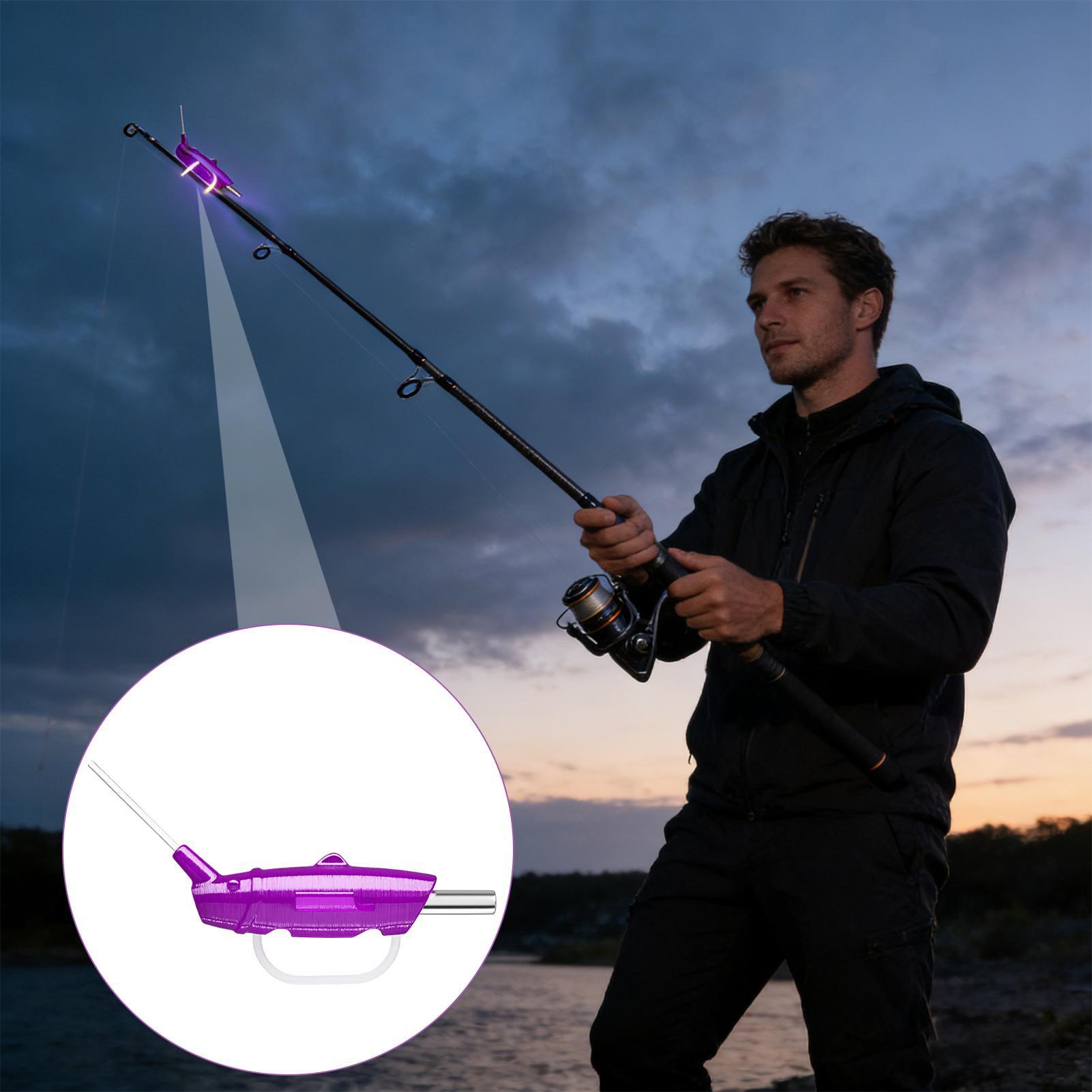 Fish Alarm - 釣り竿バイトアラーム釣り用LED警告灯釣り竿警告灯釣り人漁師男性父親海水夜釣り用