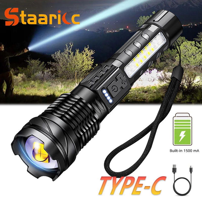 Fishing Light - 強力な XHP50 LED 懐中電灯防水 18650 トーチサイドライト付きキャンプ釣りランタン