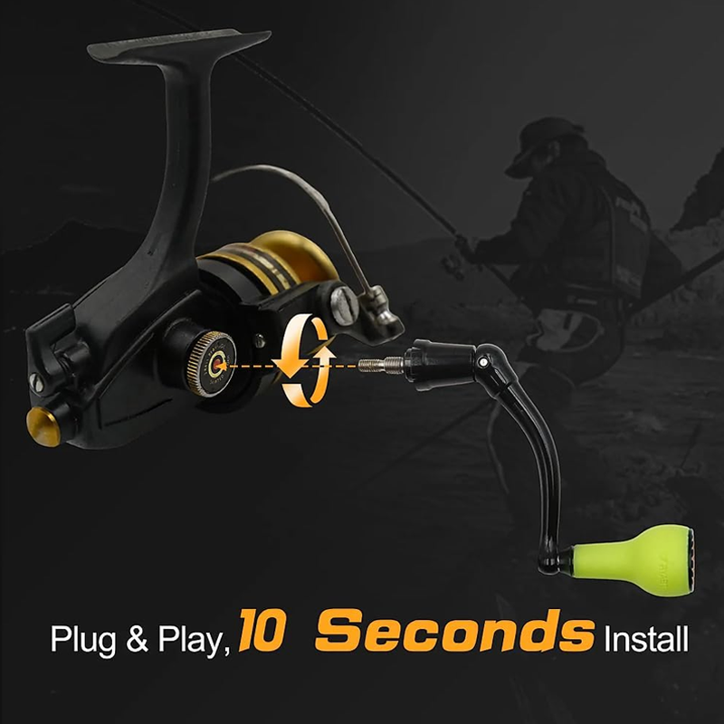 Penn Reel Spinfisher - Penn Spinfisher 440ss、430ss、704、706、706Lに対応する交換用スピニングリールハンドル。TPE製のノブを備え、簡単に取り付け可能。