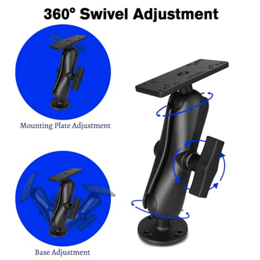 カヤック/ボート用魚群探知機マウント：アルミニウム製、1.5 - Fish Finder Mount のレビューと価格