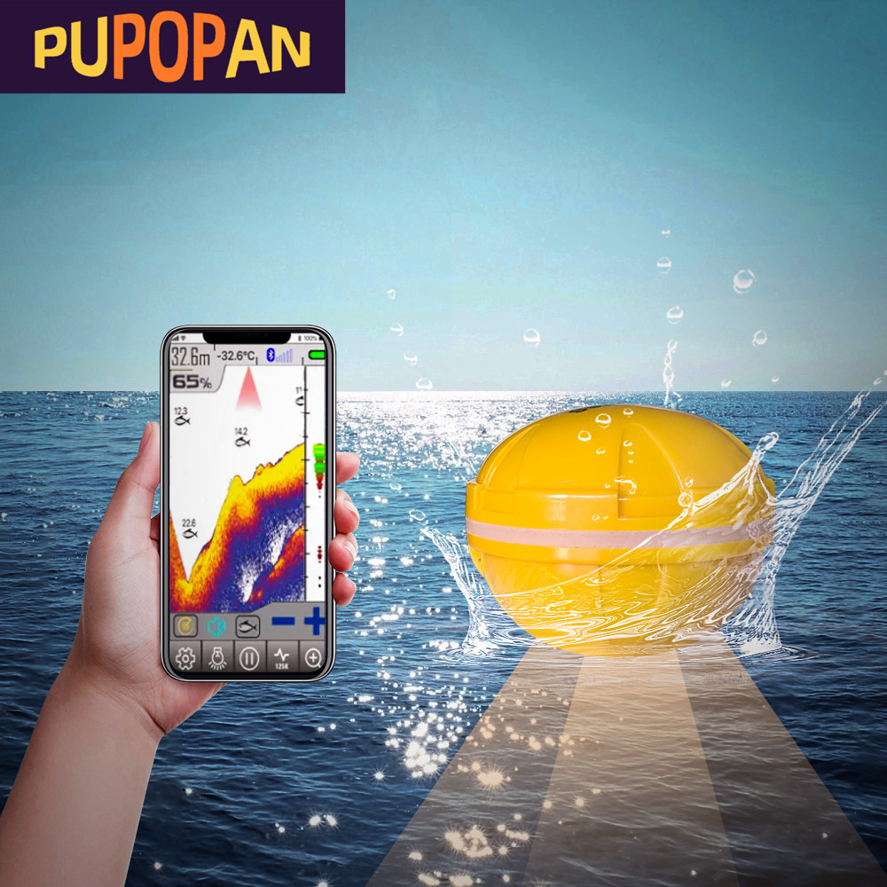 PUPOPAN 100 メートル真新しいスマートフォン魚群探 - Fish Finder Gps のレビューと価格