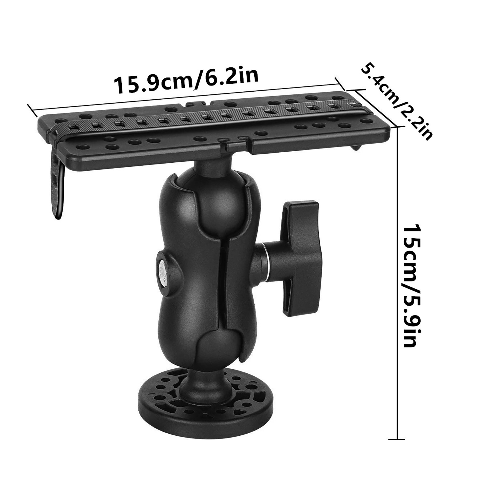360 °   調整可能な魚群探知機マウント、デュアルボール - Fish Finder Mount のレビューと価格