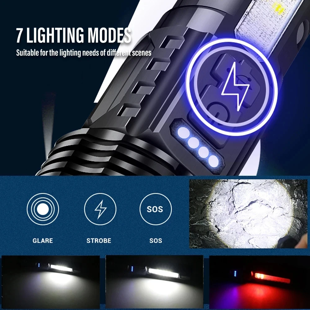 強力な XHP50 LED 懐中電灯防水 18650 トーチ - Fishing Light のレビューと価格