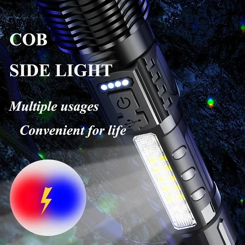 強力な XHP50 LED 懐中電灯防水 18650 トーチ - Fishing Light のレビューと価格