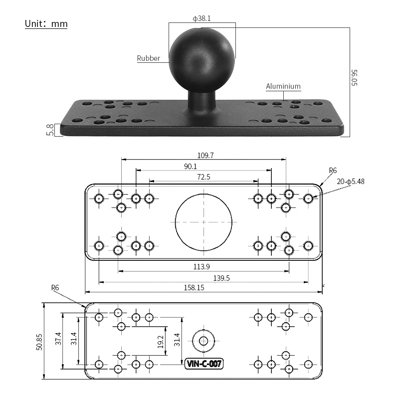 VINmounts 1.5インチボールミディアムアーム魚群探 - Fish Finder Mount のレビューと価格