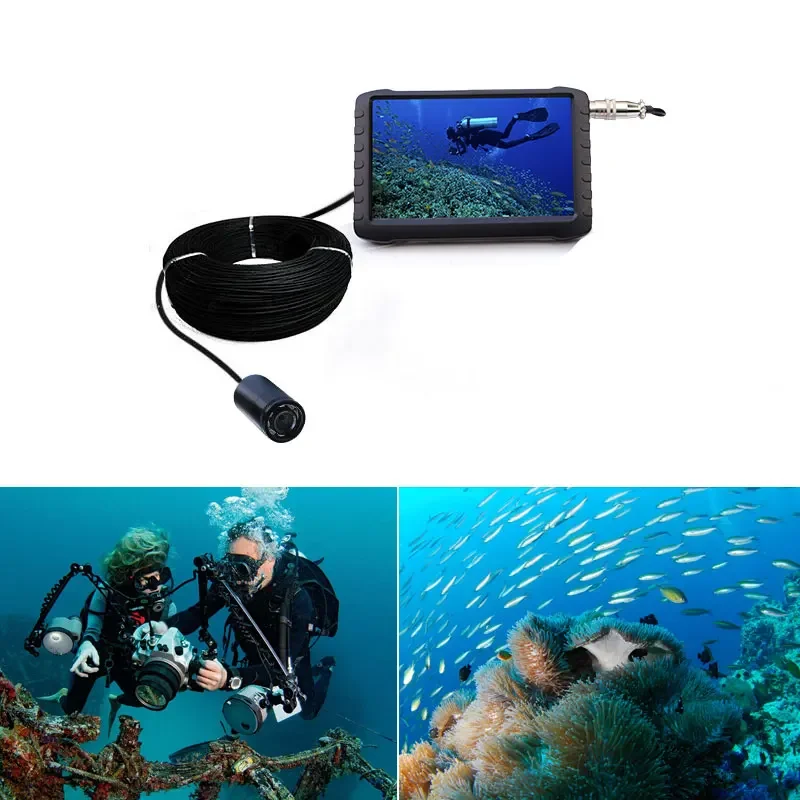 2025年式ポータブル暗視水中魚群探知機ビデオカメラ（50m - Fish Finder Cable のレビューと価格